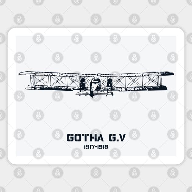 Gotha G.V World War I Bomber Sticker by Lakeric